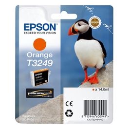 Epson Cartucce di Inchiostro Ultrachrome Hi-gloss2 T3249 Puffin Confezione Singola 14ml Arancione