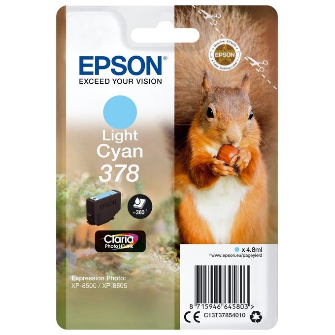 Image of Epson Cartuccia d'Inchiostro Light Ciano 378 Scoiattolo