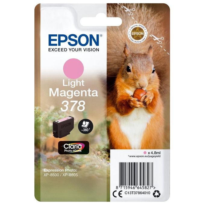 Image of Epson Cartuccia d'Inchiostro Light Magenta 378 Scoiattolo