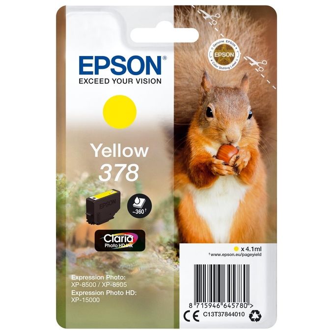 Image of Epson Cartuccia d'Inchiostro Giallo 378 Scoiattolo