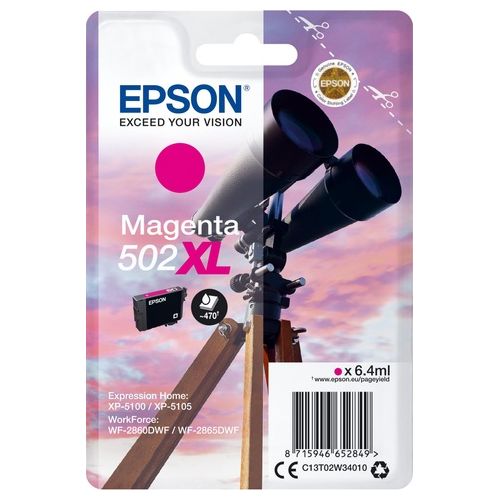 Epson Cartuccia d'Inchiostro Magenta 502XL
