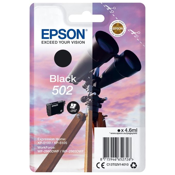 Image of Epson Cartuccia d'Inchiostro Nero 502