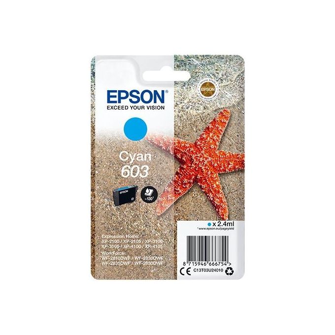 Image of Epson Cartuccia d'Inchiostro Ciano 603 Ink