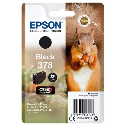 Epson Cartuccia Ink-jet 378 scoiattolo nero 5,5ml per Xp-8500