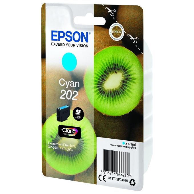 Epson Cartuccia Ink-jet 202 kiwi Ciano 4,1ml per Xp-6000-5