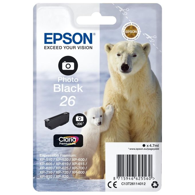 Epson cartuccia ink orso Polare 26 bk Photo