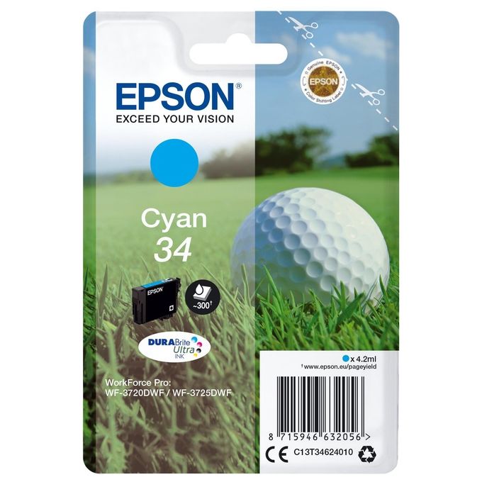 Image of Epson cartuccia ink Pallina golf 34 Ciano