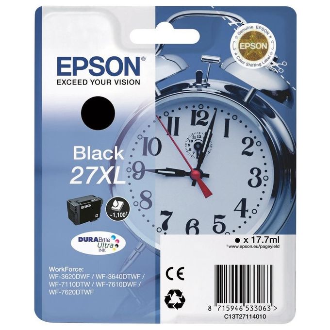 Epson Cartuccia Nero Sveglia Serie 27xl