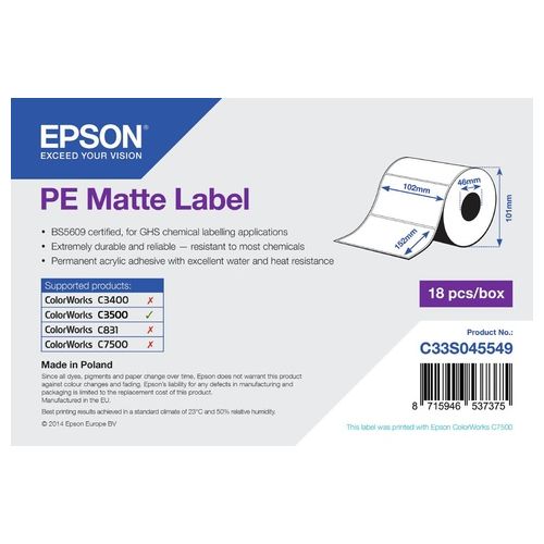 Epson Rotolo etichette, materiale sintetico, 102x152mm