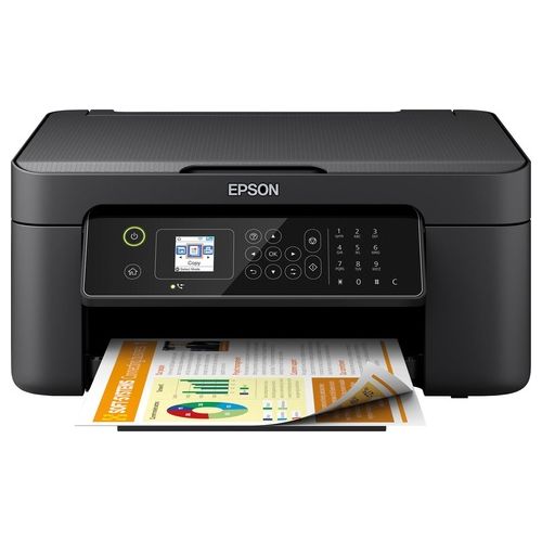 EPSON WorkForce WF-2820DWF Stampante Multifunzione A4 (stampa, copia, scansione, Fax) USB, Wi-Fi, Wi-Fi Direct, display LCD 3,7 cm, Epson Smart Panel, fronte/retro, Nero