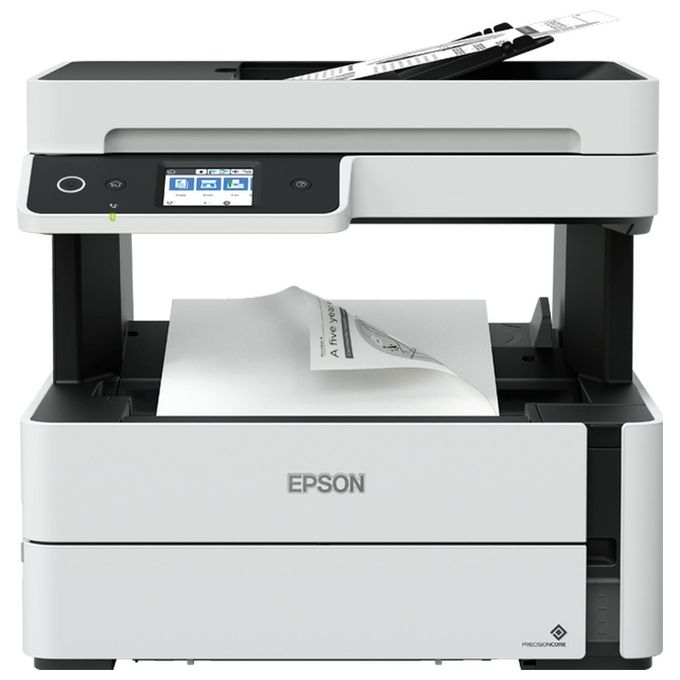 Epson C11CG93402 EcoTank ET-M3180 Stampante Multifunzione Inkjet Monocromatica A4 1200x2400 DPI Wi-Fi Ethernet ADF Fronte Retro colore Bianco
