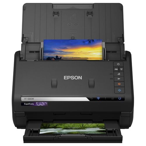 Epson FastFoto FF-680W Scanner Documenti Duplex A4 600x600 Dpi fino a 45ppm Usb 3.0 Wi-Fi(n)