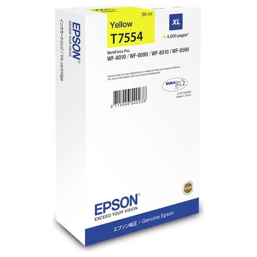 Epson ink T7554 Giallo taglia XL per WF-8010DW WF-8510DWF