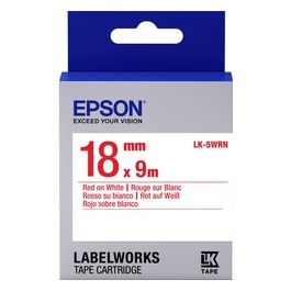 Epson LK-5WRN Nastro per Etichettatrice Std Rosso/Bianco