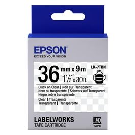 Epson LK-7TBN Nastro per Etichettatrice Clear Nero