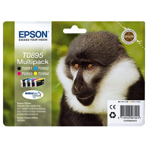Epson Multipack 4 Colori Scimmia T089640 T089240+T089440+T089340 CMY