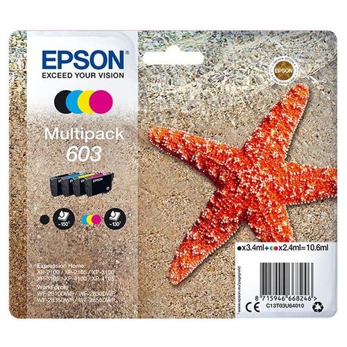 Epson Multipack 4-Colori 603 Cartucce d'Inchiostro