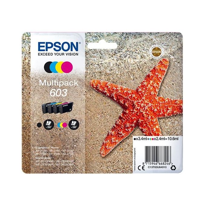 Epson Multipack 4-Colori 603 Cartucce d'Inchiostro