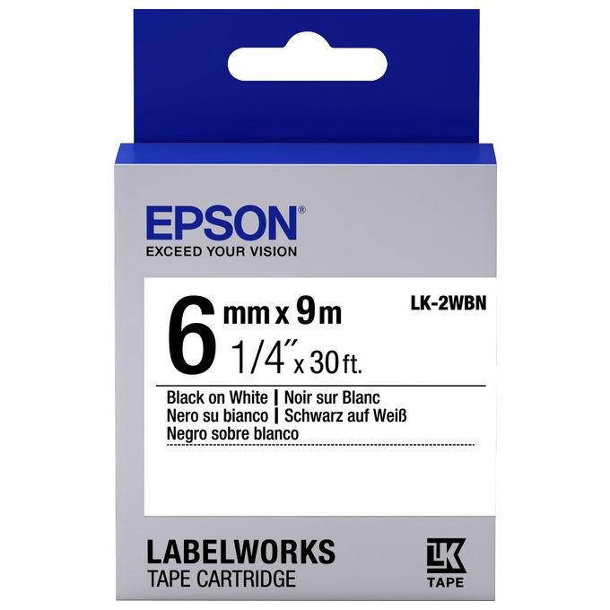 Epson Nastro Lc2wbn9 std nero Bianco 6x9