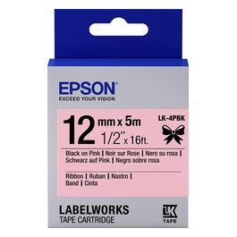 Epson Nastro Lk-4pbk Satin nero rosa 12x5
