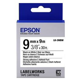 Epson Nastro Lk3wbw Strng nero Bianco9x9