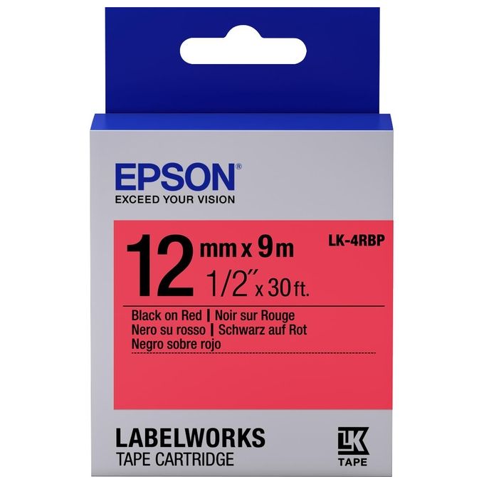 Epson Nastro Lk4rbp Pastel nero Ross12x9