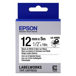 Epson Nastro Lk4wbq nero Bianco12x15