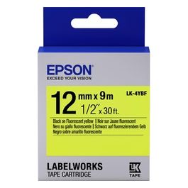 Epson Nastro Lk4ybf Fluor nero Giall12x9