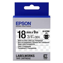 Epson Nastro Lk5tbn Clear nero Trasp18x9