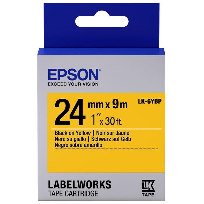 Epson Nastro Lk6ybp Pastel ner Giall24x9