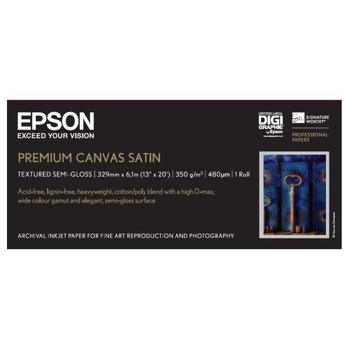 Epson premium canvas satin in rotoli da 33/02cm(a3+)x6m