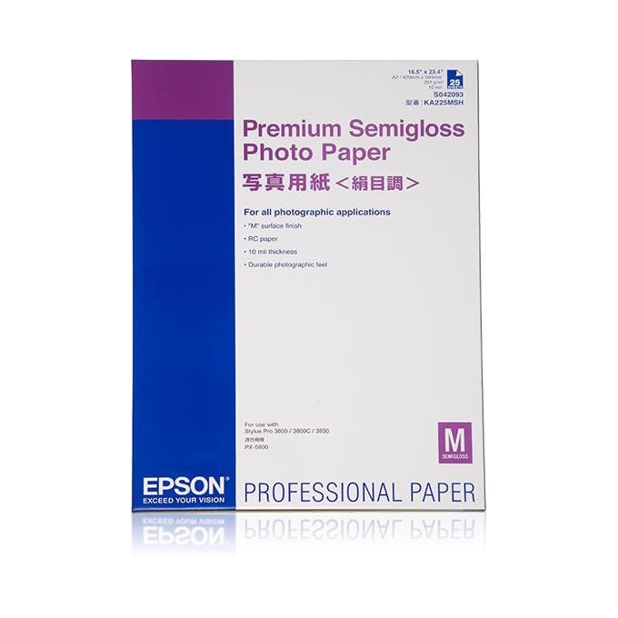 Epson Premium Semigloss Photo Paper Formato A2 (25 Fogli)