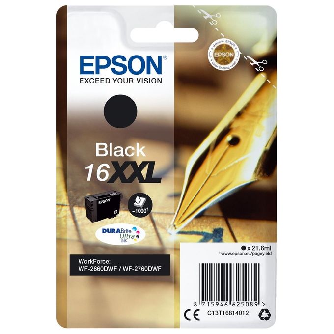 Image of Epson Singlepack nero 16XXL DURABrite Ultra Ink Cartuccia d'Inchiostro Nero