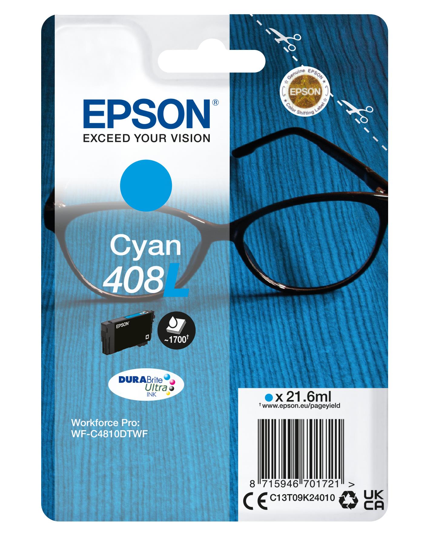 Epson Singlepack Cyan 408l