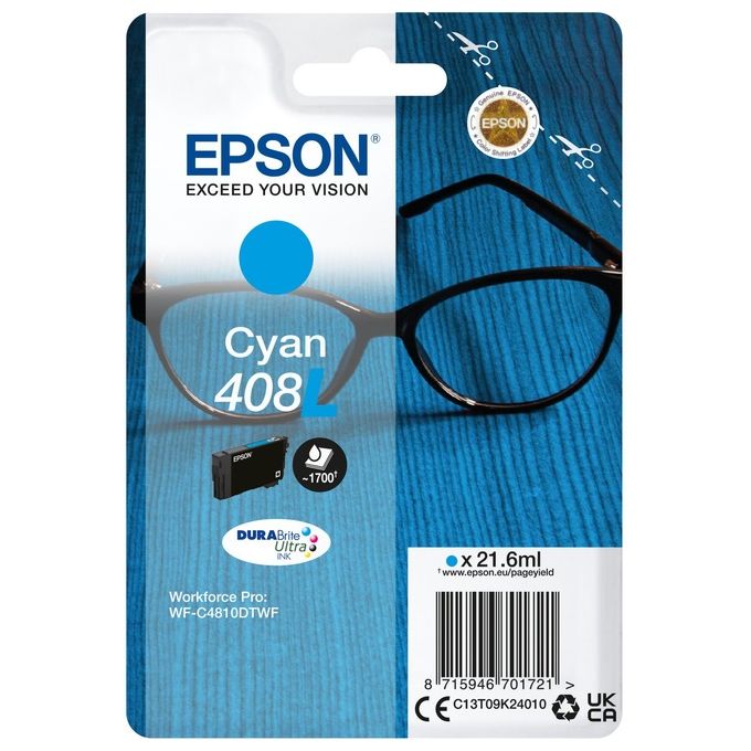 Epson Singlepack Cyan 408l Durabrite Ultra Ink