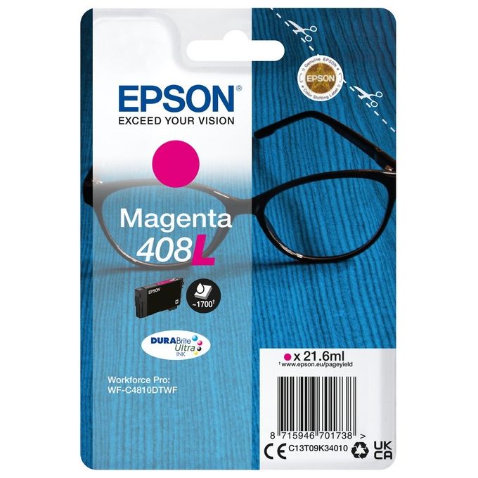 Epson Singlepack Magenta 408l Durabrite Ultra Ink