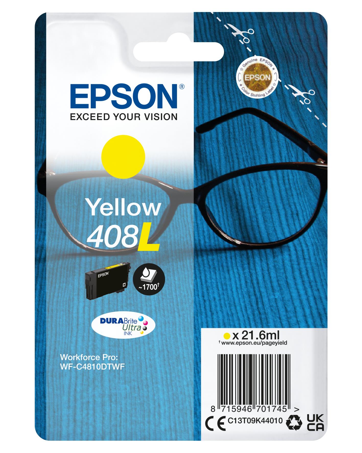 Epson Singlepack Yellow 408l
