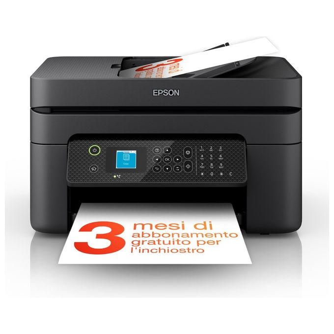 Image of Epson WF-2930DWF Stampante Multifunzione A4 a getto Inkjet (Stampa Fronte Retro, Scansione, Copia, Fax) Display LCD 3.7cm, ADF, WiFi, Ethernet, Stampa da mobile e su Cloud, AirPrint