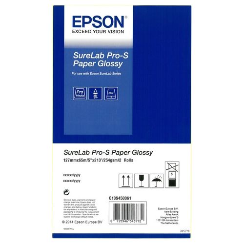 Epson SureLab Pro-S Carta BP Patinata Lucida 127mmx65mt 254gr 2 Pezzi