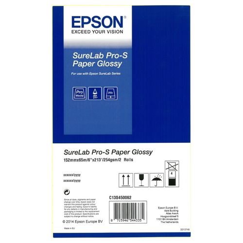 Epson SureLab Pro-S Carta BP Lucido 152mmx65mt 254gr 2 Pezzi