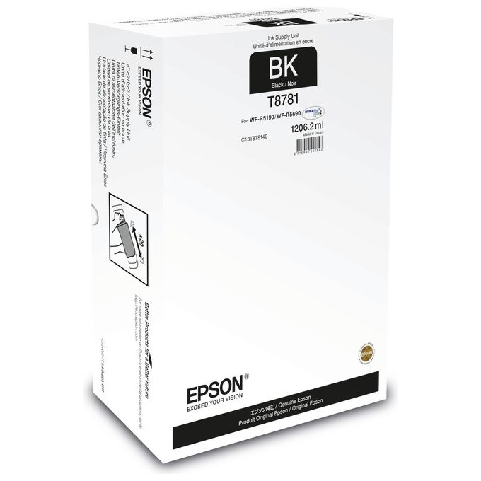 Epson T8781 1206.2 ml nero ricarica inchiostro per WorkForce Pro WF-R5190, WF-R5190DTW, WF-R5690, WF-R5690DTWF, WF-R5690DTWFL