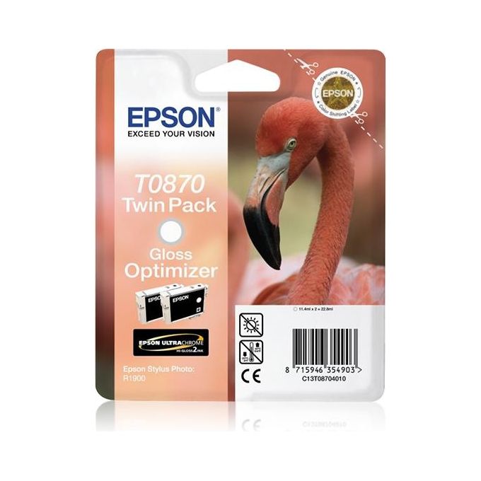 Epson twinpack contenente n.2 cartucce gloss optimizer