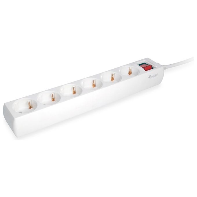 Equip 245552 Prolunga 1.5mt 6 Prese AC Interno Bianco