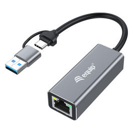 Adattatore Rete USB-C 2.5 Gigabit Ethernet Grigio Alluminio 15cm LAN RJ-45