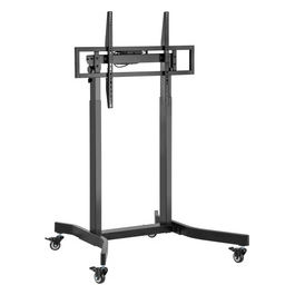 Carrello TV Motorizzato 55-100" 120kg VESA 800x600 4 Ruote Bloccabili Nero