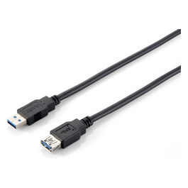 Cavo Prolunga USB 3.0 2m A M/F Nero per PC e Dispositivi 5Gbps 128398