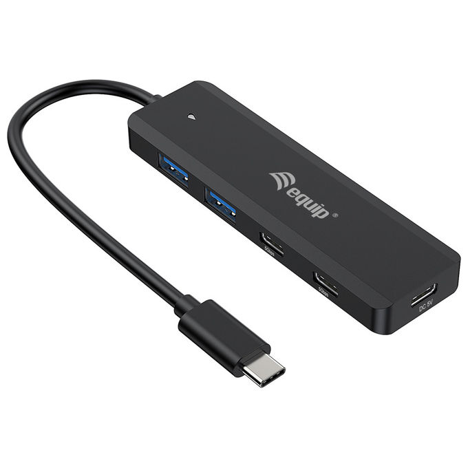 Equip Hub USB 3.2 Gen 1 5 Porte (2 USB-A, 3 USB-C) 5000 Mbit-s Nero Modello 128964