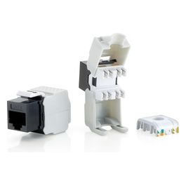 Modulo Keystone Jack Cat.6 non Schermato Nero 8 Pezzi
