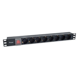 PDU 333286 Nero 8 Prese AC 1U Rack Orizzontale 2500W Interruttore On/Off