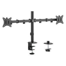 Staffa Doppio Monitor Articolata 17-32" VESA 100x100 9kg Nero da Tavolo
